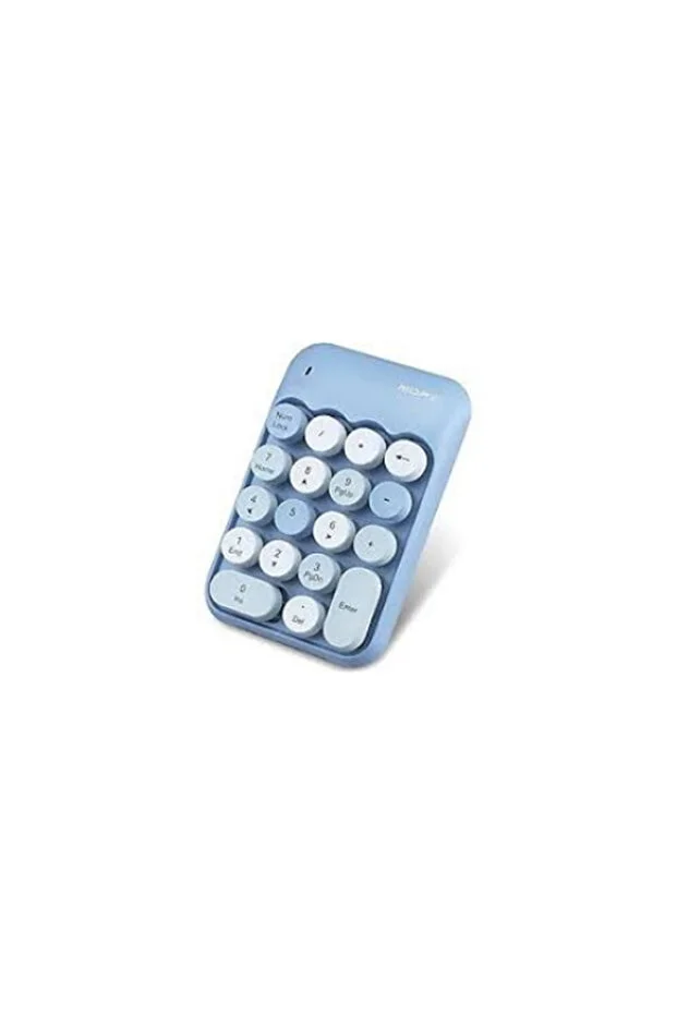 Mofii X910 Kablosuz Yuvalak Tuşlu Retro Daktilo Numlock Klavye Mavi